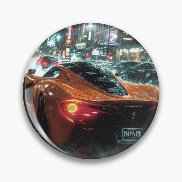 Item preview, Neon Soaked Speed: A Rain-Drenched Night in the City designed and sold by oanaunciuleanu.