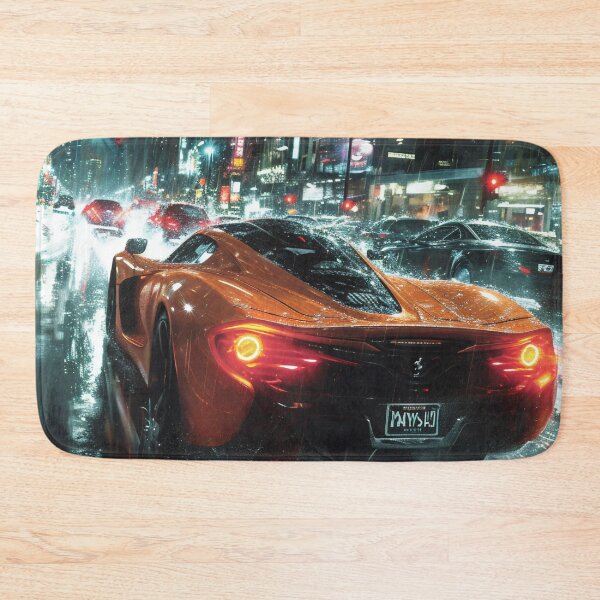 Item preview, Neon Soaked Speed: A Rain-Drenched Night in the City designed and sold by oanaunciuleanu.