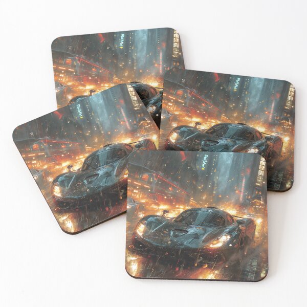 Item preview, Neon Soaked Speed: A Rain-Drenched Night in the City designed and sold by oanaunciuleanu.