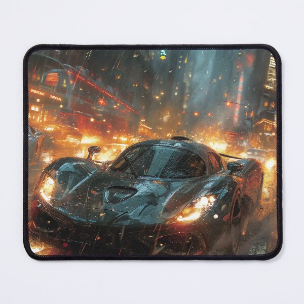 Item preview, Neon Soaked Speed: A Rain-Drenched Night in the City designed and sold by oanaunciuleanu.
