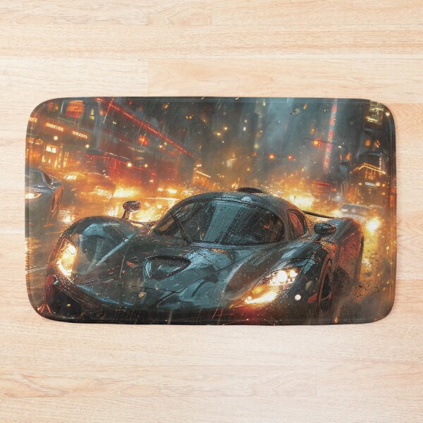 Item preview, Neon Soaked Speed: A Rain-Drenched Night in the City designed and sold by oanaunciuleanu.