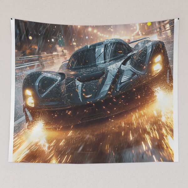 Item preview, Neon Soaked Speed: A Rain-Drenched Night in the City designed and sold by oanaunciuleanu.