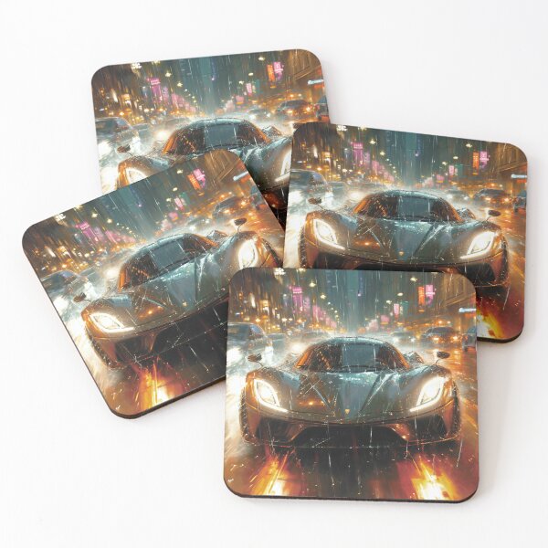 Item preview, Neon Soaked Speed: A Rain-Drenched Night in the City designed and sold by oanaunciuleanu.
