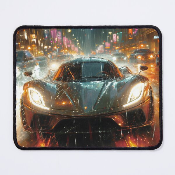 Item preview, Neon Soaked Speed: A Rain-Drenched Night in the City designed and sold by oanaunciuleanu.