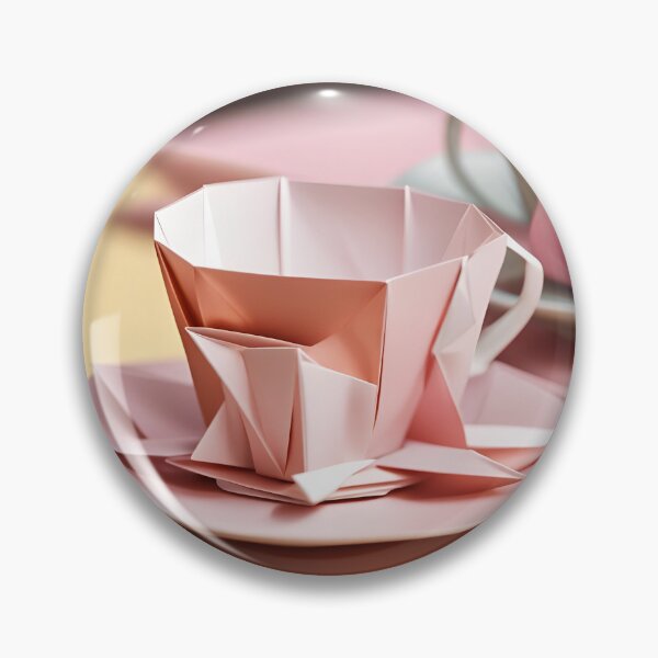 Item preview, Origami Art - Teatime Tranquility: The Perfect Cup and Saucer Pairing designed and sold by ArtfulFolds.