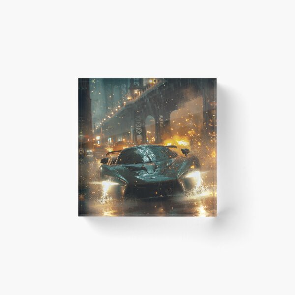 Item preview, Neon Soaked Speed: A Rain-Drenched Night in the City designed and sold by oanaunciuleanu.