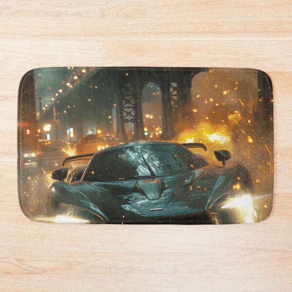 Item preview, Neon Soaked Speed: A Rain-Drenched Night in the City designed and sold by oanaunciuleanu.