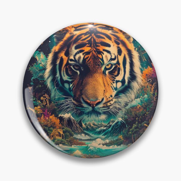 Item preview, Majestic Tiger in Cosmic Wilderness designed and sold by CleverboyDsgns.