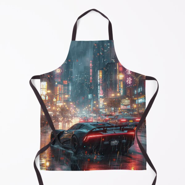 Item preview, Neon Soaked Speed: A Rain-Drenched Night in the City designed and sold by oanaunciuleanu.