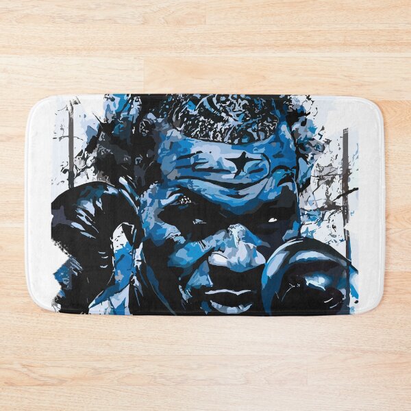 Item preview, Black Boxer in Fighting Stance with Furious Face in Ink Painting Style designed and sold by diegomenjivar92.