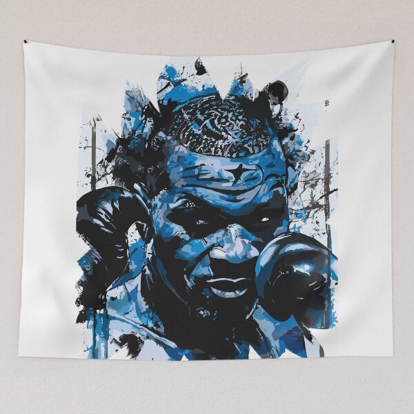 Item preview, Black Boxer in Fighting Stance with Furious Face in Ink Painting Style designed and sold by diegomenjivar92.