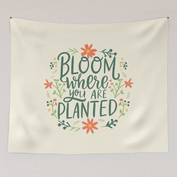 Item preview, Bloom Where You Are Planted Floral designed and sold by PMCreative.