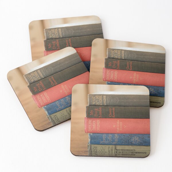 Item preview, Vintage children's books on wooden table designed and sold by CLHawley.