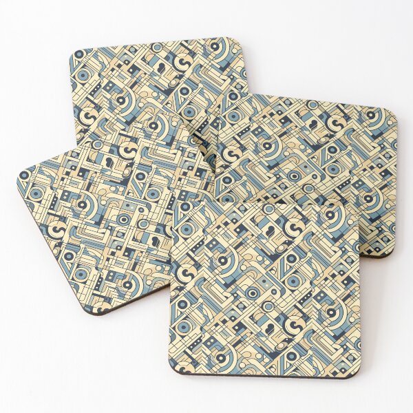Item preview, Geometric abstraction. Minimalistic style Blue 4 designed and sold by Cute-Forever.