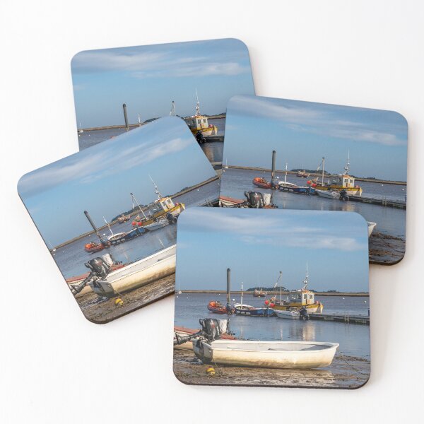 Item preview, Beached rowing boat at low tide in Wells-next-the-sea harbour designed and sold by yackers1.