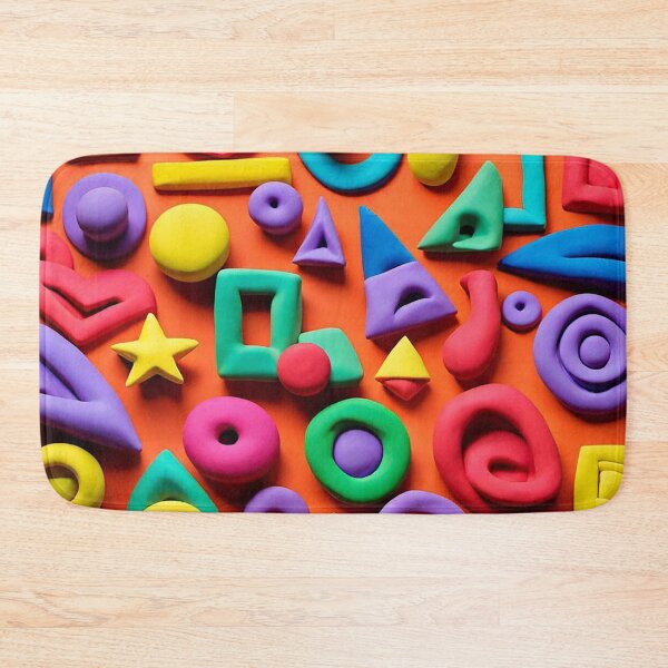 Item preview, Bright Colourful Shapes Made in Clay designed and sold by ComicJo.