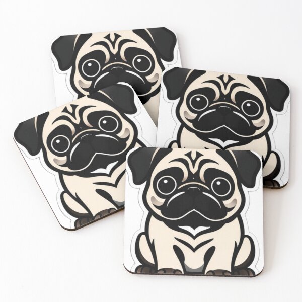 Item preview, Cute pug puppy sticker designed and sold by Flowerslaps.