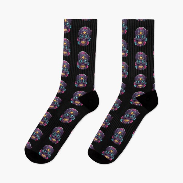 Item preview, Crazy Eyes Sugar Skull, Calavera, Floral Design designed and sold by Burn-Ego.