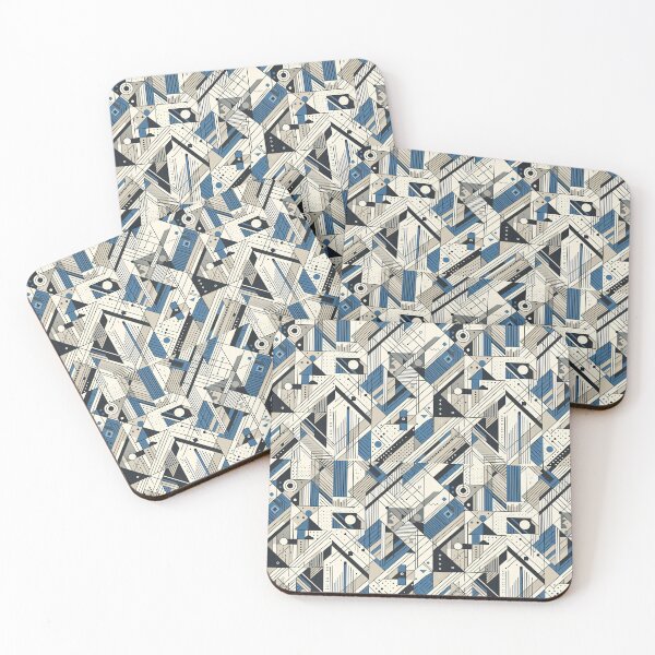Item preview, Geometric abstraction. Urban style. Blue 1 designed and sold by Cute-Forever.