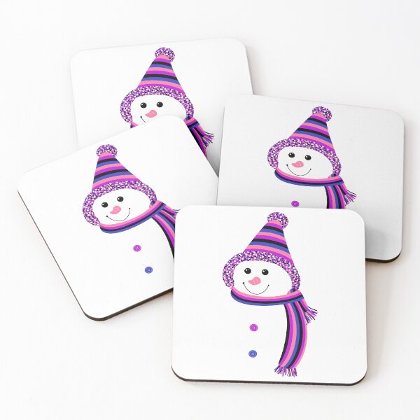 Item preview, Genderfluid Pride Snowman Snowperson Pink White Purple Black Blue designed and sold by JoyfulJen.