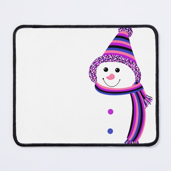 Item preview, Genderfluid Pride Snowman Snowperson Pink White Purple Black Blue designed and sold by JoyfulJen.