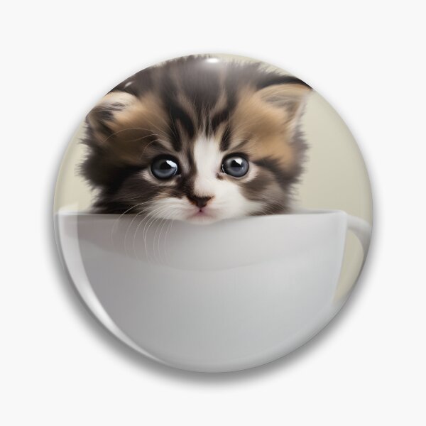 Item preview, Cute Bicolor Cat in a Cup Bicolor Cat in a Cup designed and sold by Alex-JuJu.