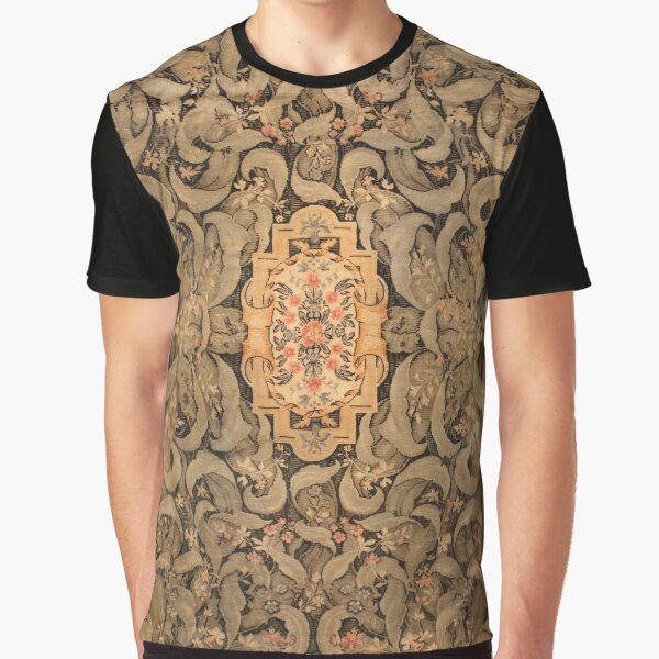 Item preview, Antique French Savonnerie Rug Print designed and sold by Vicky Brago-Mitchell®.