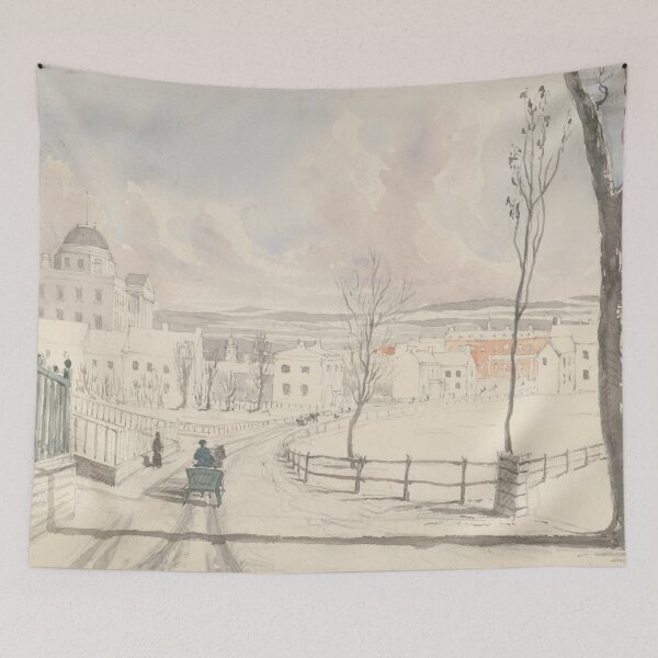 Item preview, Vintage Montpelier Vermont Watercolor Painting (1841) designed and sold by BravuraMedia.