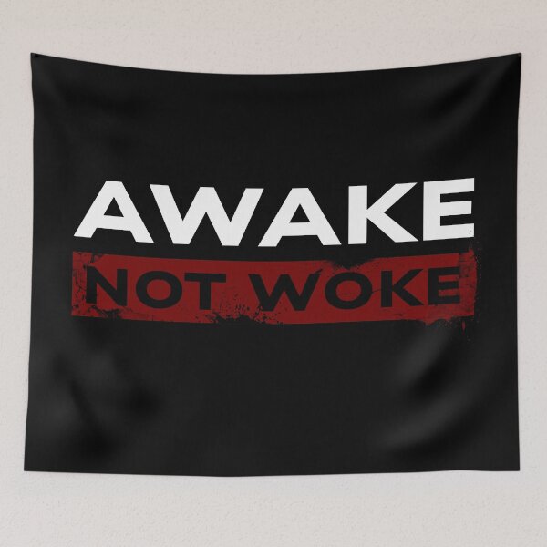 Item preview, Conscious Clarity - 'Awake Not Woke' Statement Design designed and sold by Sir Meow Meow.