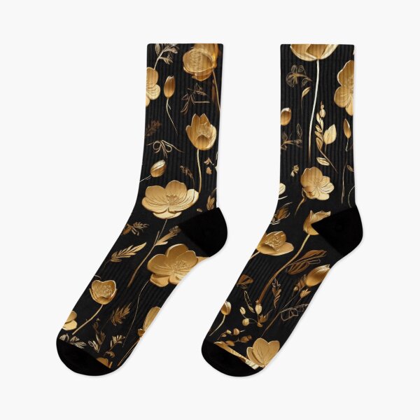 Item preview, Golden flowers pattern designed and sold by Majkel & Majkel.