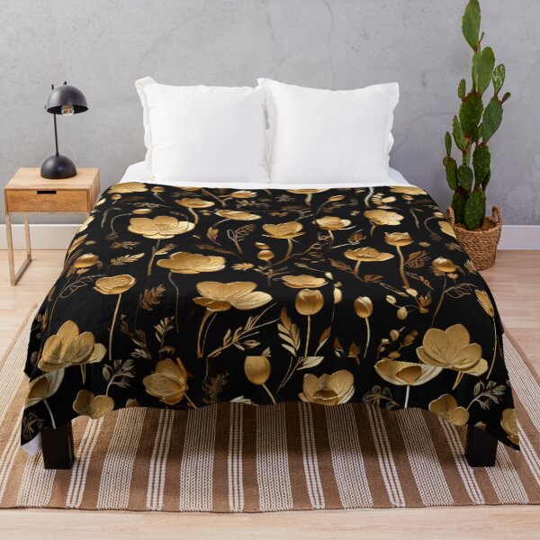 Item preview, Golden flowers pattern designed and sold by Majkel & Majkel.