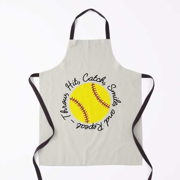 Item preview, Throw Hit Catch Smile and Repeat Softball designed and sold by VintageStyle.
