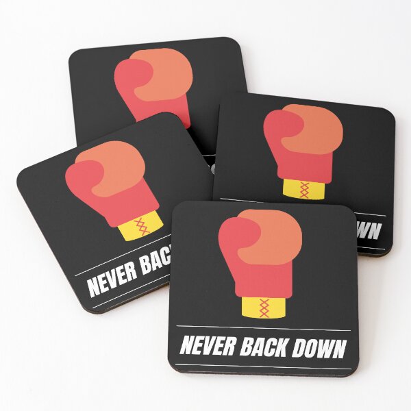 Item preview, Never Back Down- boxing statement, motivation designed and sold by FluxAuraTees.