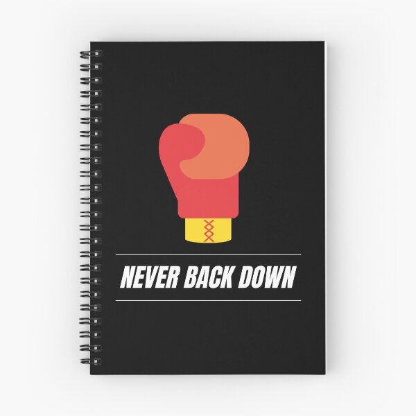 Item preview, Never Back Down- boxing statement, motivation designed and sold by FluxAuraTees.