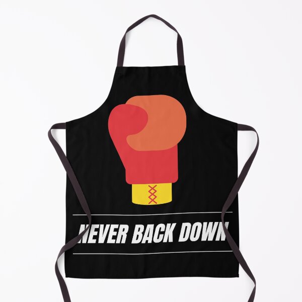 Artikelvorschau, Never Back Downboxing-Statement, Motivation entworfen und verkauft von FluxAuraTees.