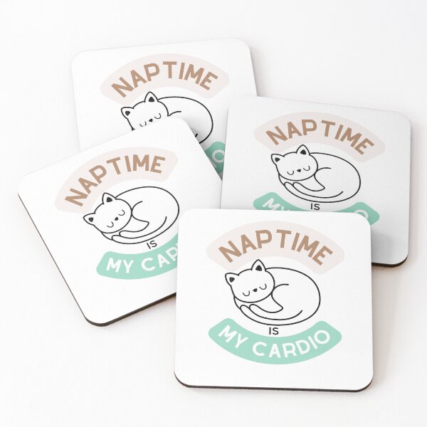 Item preview, Naptime is my cardio quote, sleeping cat designed and sold by raymishop.
