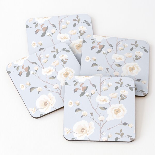 Item preview, Bright Pale Blue White Roses designed and sold by SamJanner.
