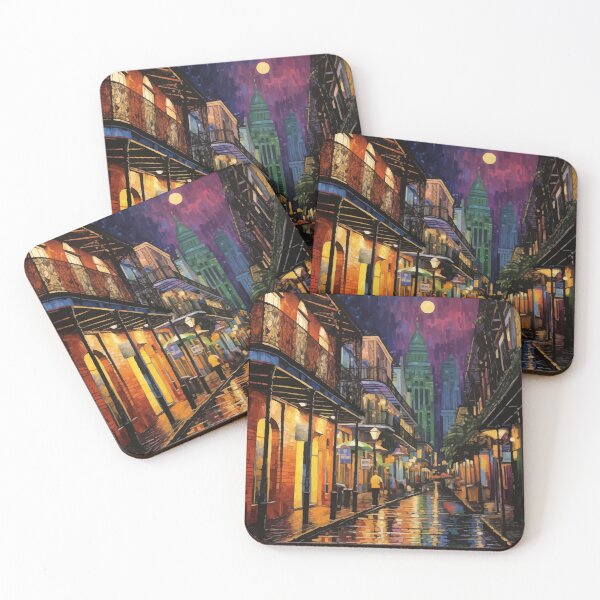 Item preview, NOLA watercolor night scene 1 designed and sold by muskitt.