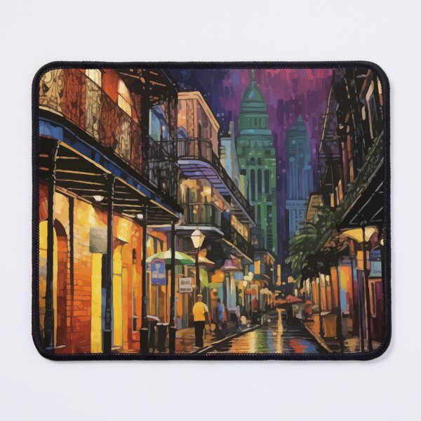 Item preview, NOLA watercolor night scene 1 designed and sold by muskitt.