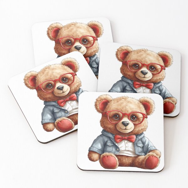 Item preview, Scholarly Snuggles: The Bespectacled Bear designed and sold by MachineDesigned.