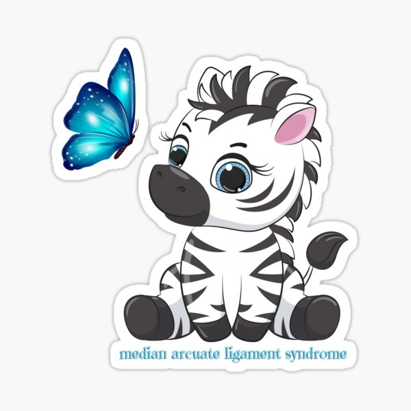 Zebra & Butterfly (MALS) Sticker