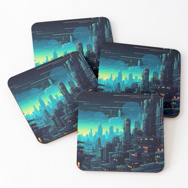 Item preview, Blue Japanese Cityscape designed and sold by NumericaDesigns.