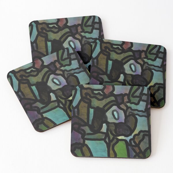 Item preview, Abstract Stained Glass Drawing designed and sold by prettykokopuff.