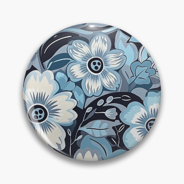 Item preview, Blue and White Flowers - Mehndi Floral Pattern designed and sold by HausKatz.