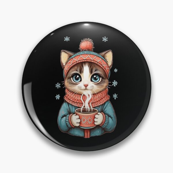 Item preview, Lindo gato bebiendo chocolate caliente designed and sold by CosmicFreedom9.