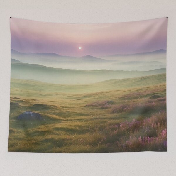 Item preview, Misty Sunrise on Heather Hills designed and sold by dagoh.