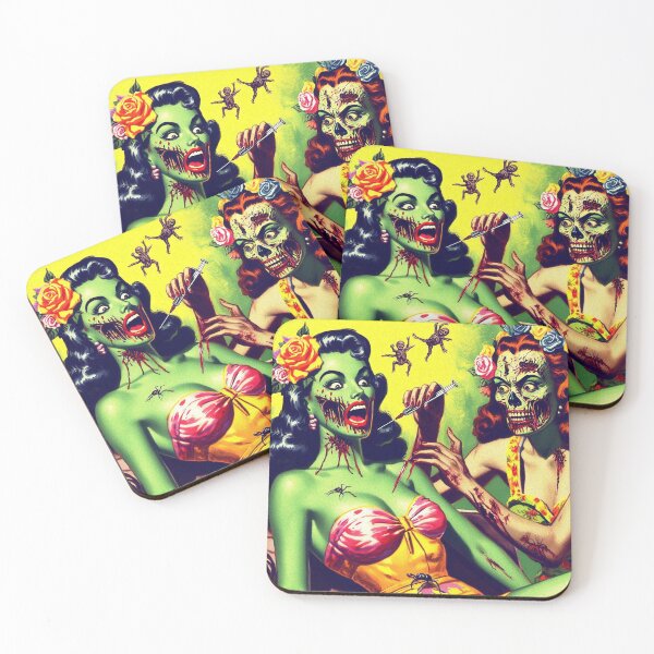 Item preview, Vintage Zombie Pin Ups designed and sold by PulpVintage.