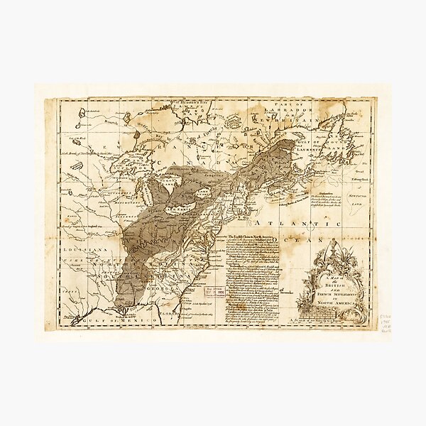 Item preview, Map of North America by Thomas Phin (1755) designed and sold by allhistory.