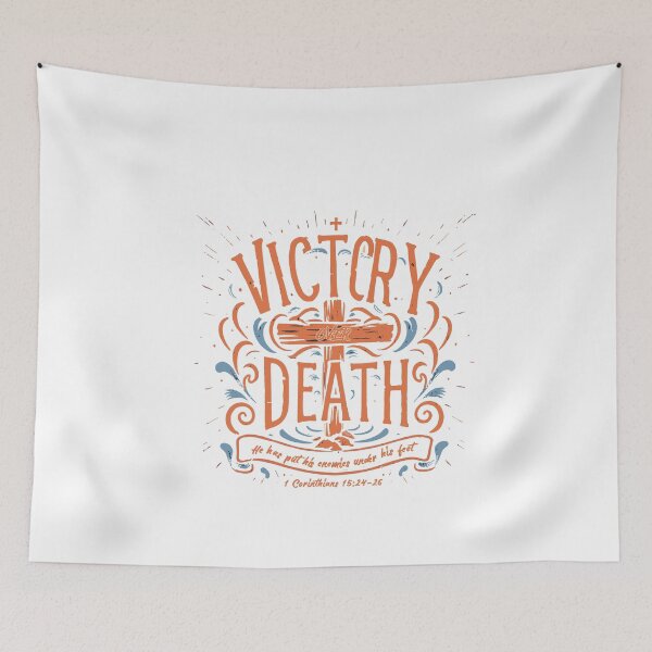 Item preview, Victory over Death - Resurrection Cross and Risen Christ Illustration, Easter Christian Faith Art designed and sold by HahaHandlesHub.