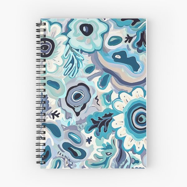 Item preview, Abstract White and Blue Flowers - Mehndi Floral Pattern designed and sold by HausKatz.